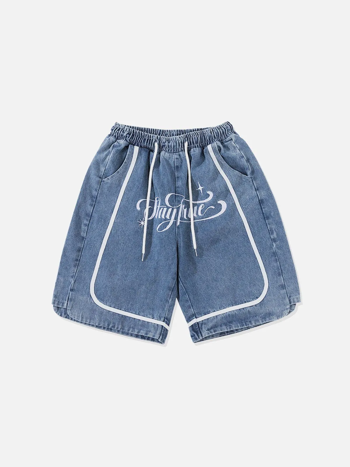 1984® - Patchwork Letter Denim Shorts