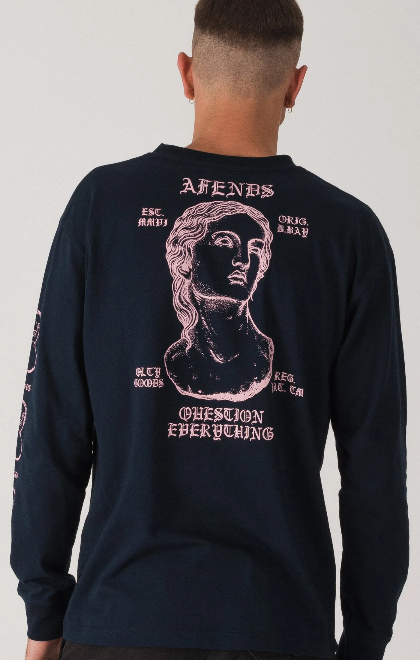 Afends Mens Head - Long Sleeve Logo Tee