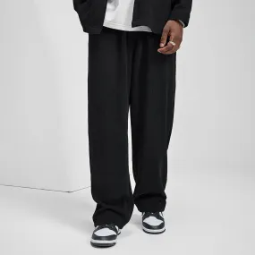 Baggy Fit Drape Black Corduroy Pants