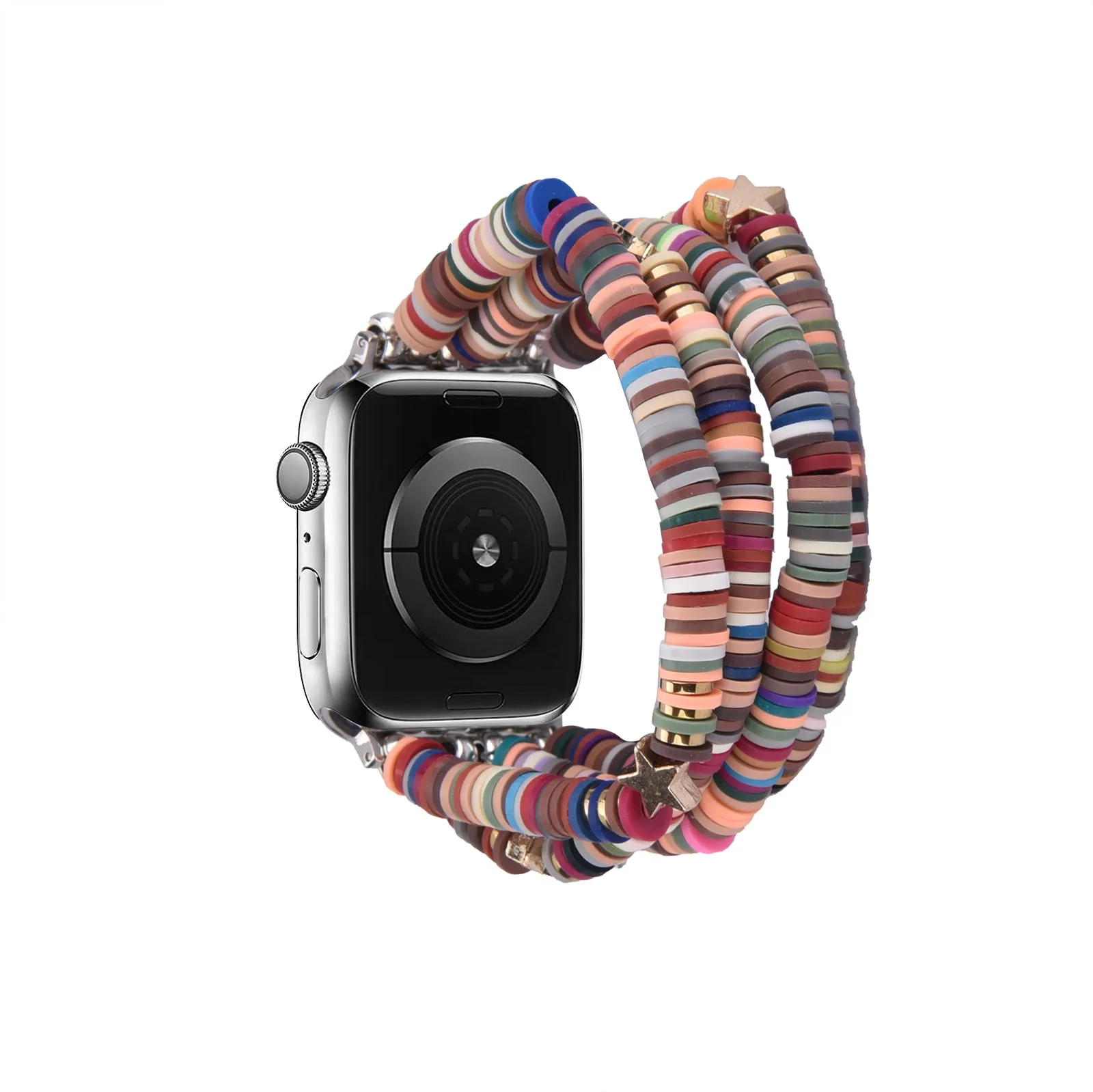 Cute Fashion Preppy Stack Handmade Elastic Band for Apple Watch