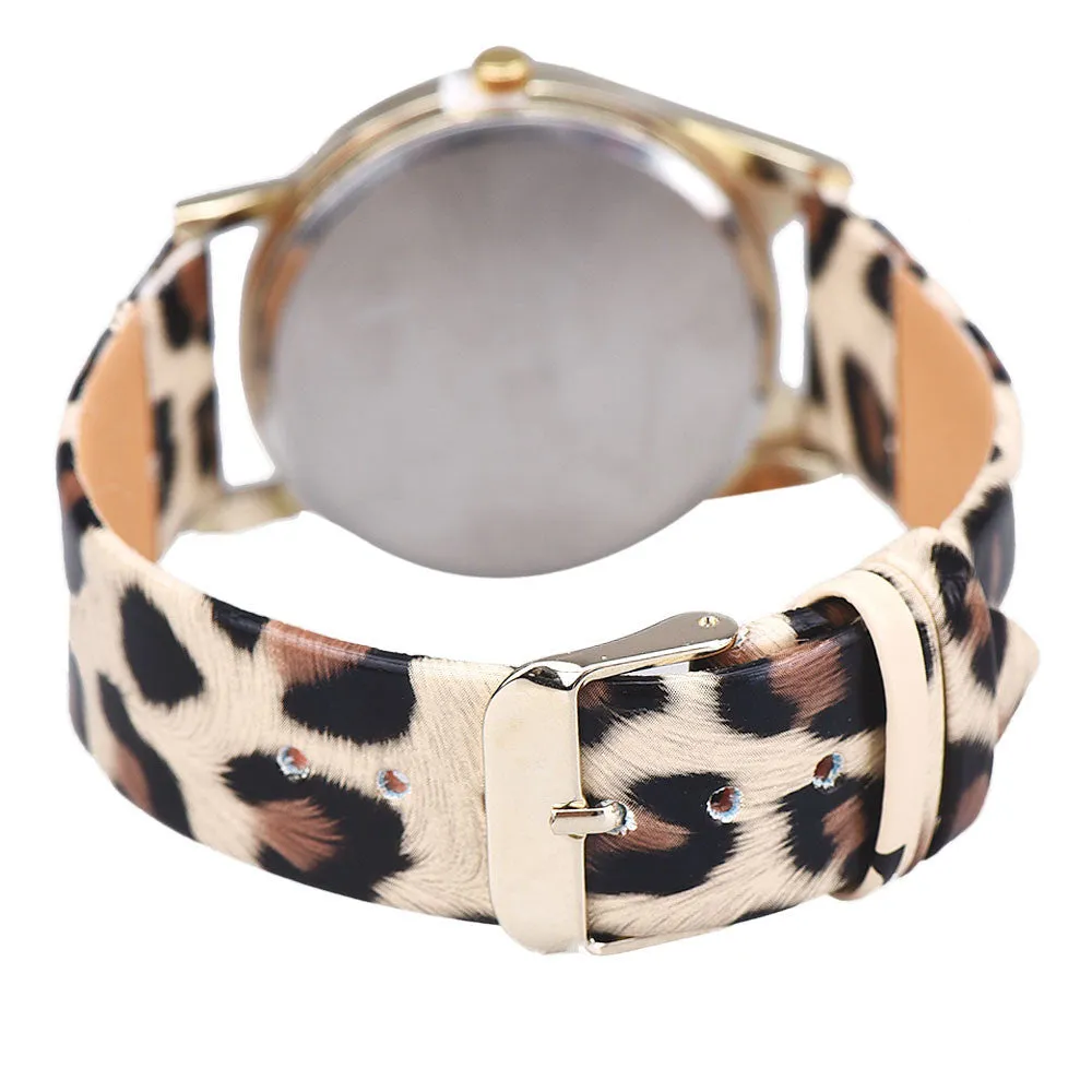 Cute Glasses Cat Women Quarts Watch