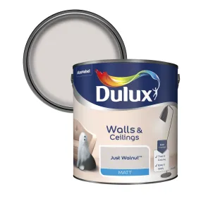 Dulux Matt Emulsion Paint For Walls And Ceilings - Just Walnut 2.5L