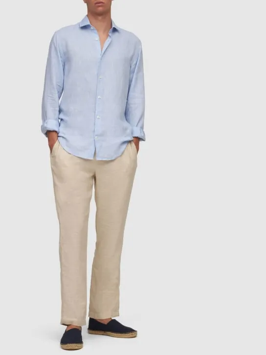 Frescobol Carioca   Oscar linen &amp; cotton chino pants 