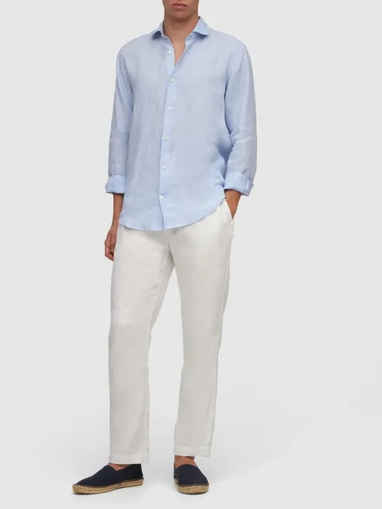 Frescobol Carioca   Oscar linen &amp; cotton chino pants 