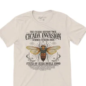 funny cicada concert tee 2024 reunion tour cicada t-shirts missouri illinois concert cicada t-shirt band style cicada t-shirts