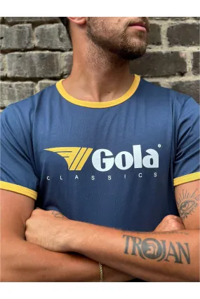 Gola - Navy & Gold Short Sleeve Ringer - T-Shirt