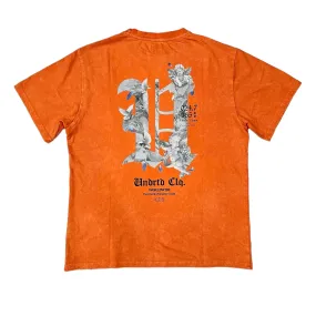 HIGHLY UNDRTD Washed Vintage Graphic T-Shirt - Orange