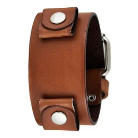 Khaki Leather Ladies Cuff