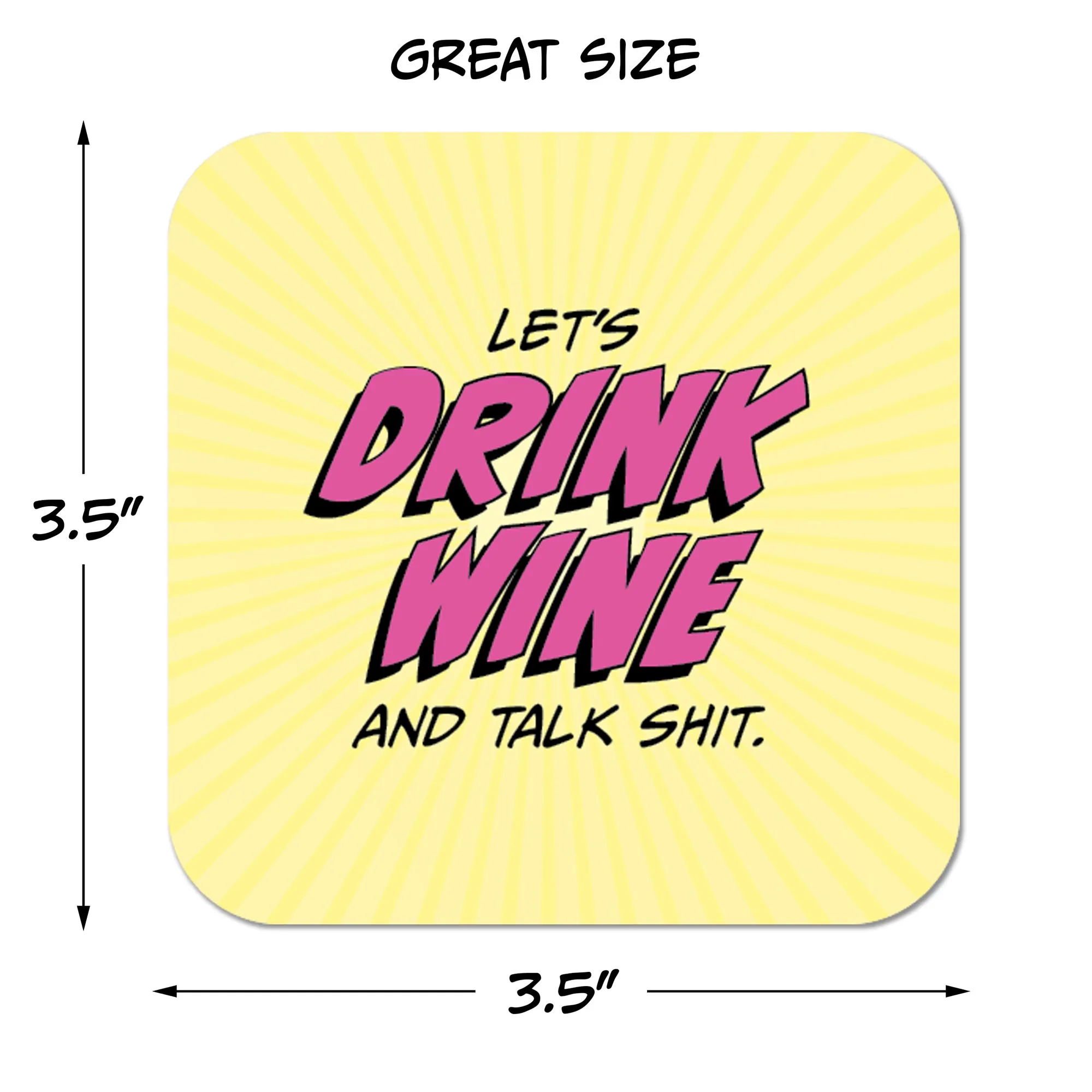 Let's Drink Wine and Talk Shit Paper Coaster Set