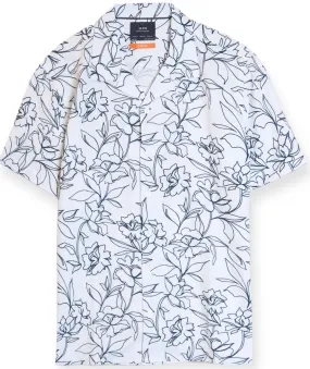 Monterey Leaf Print Camp Shirt