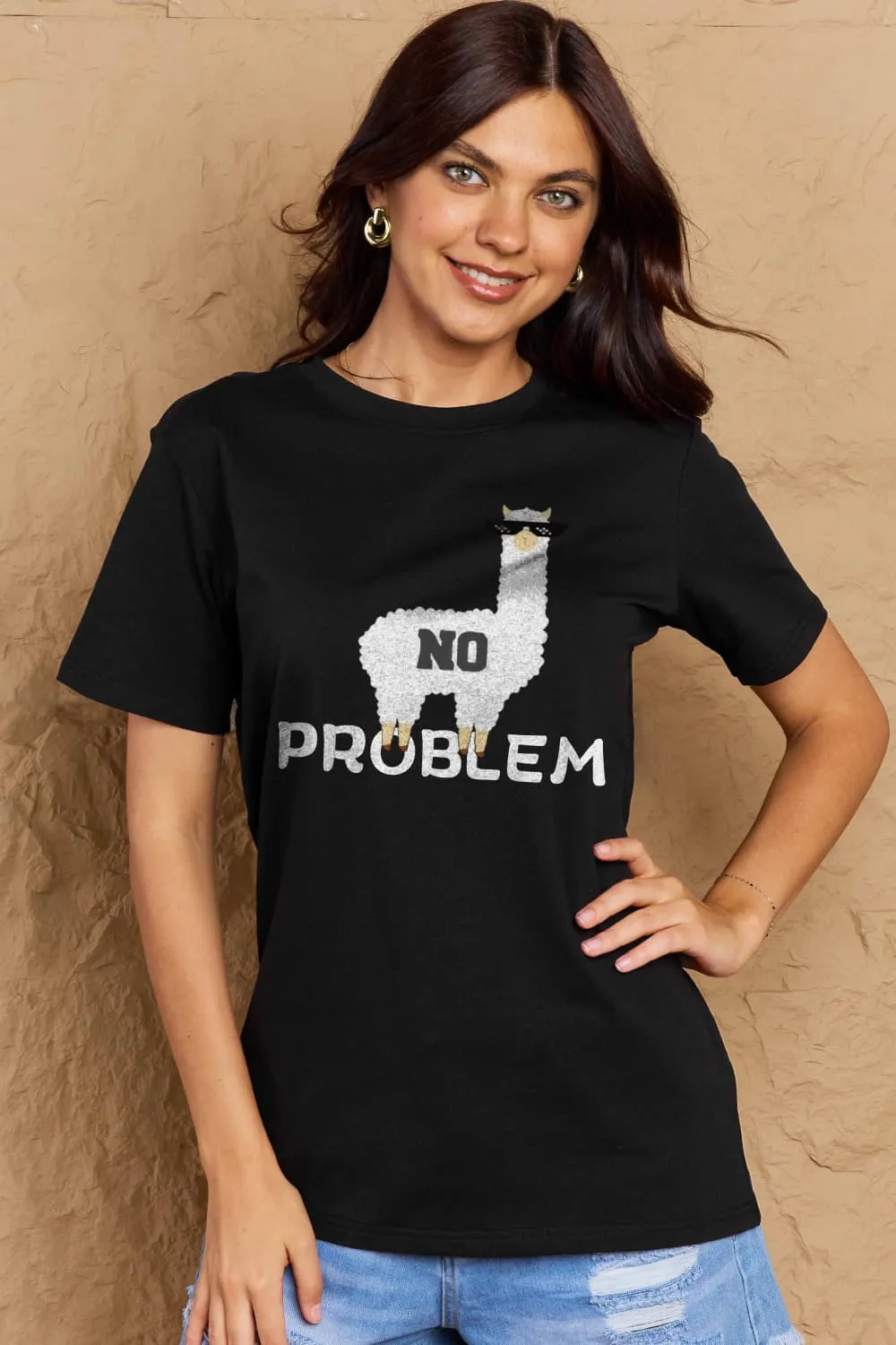 NO PROBLEM Graphic Cotton Tee