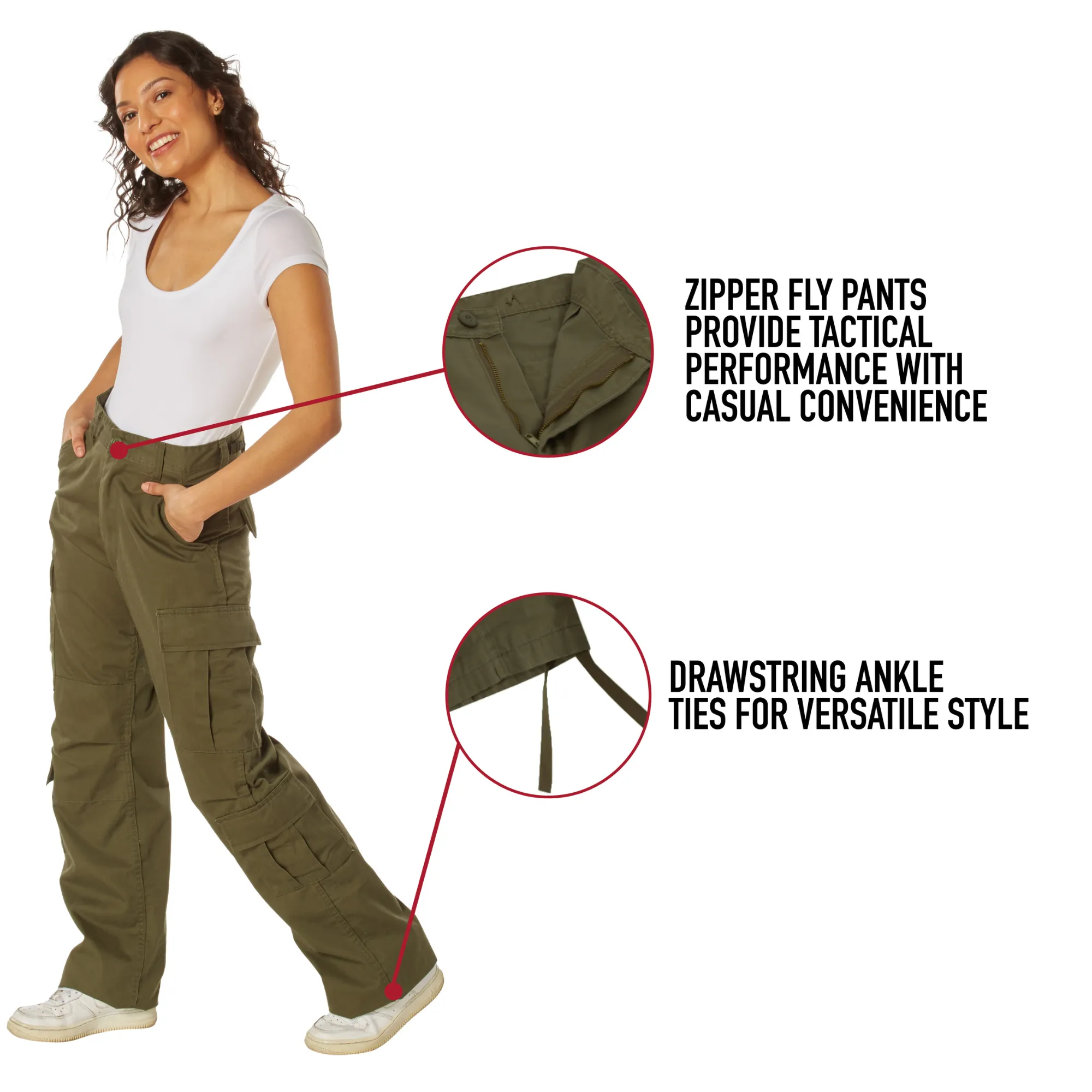 Olive Drab - Military Vintage Paratrooper Fatigues