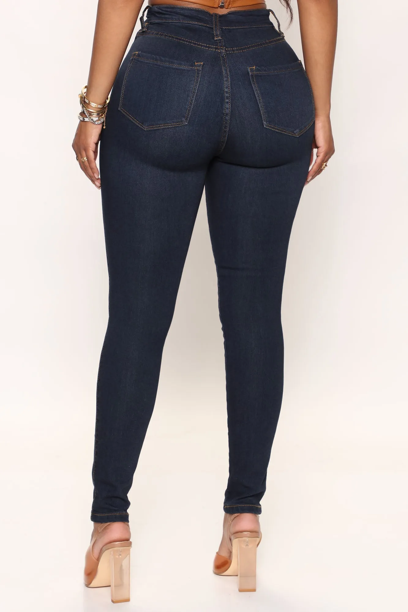 Petite Classic High Waist Skinny Jeans - Dark Denim