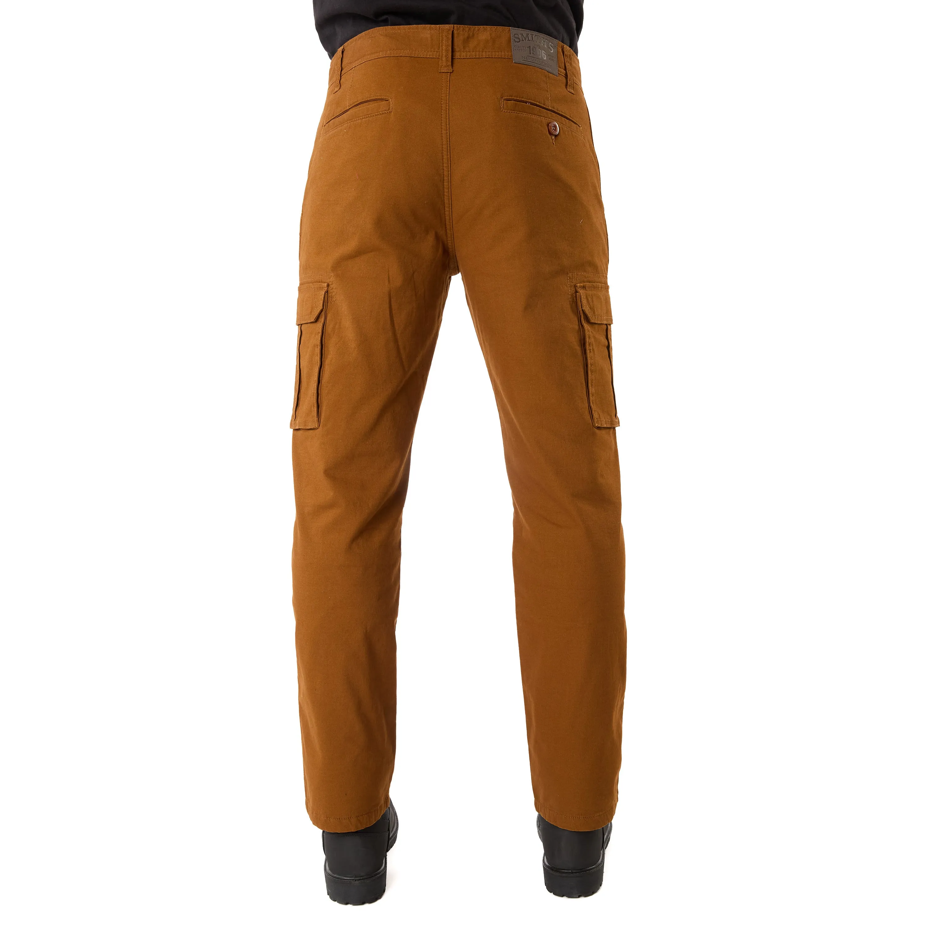 STRETCH FLEECE-LINED CANVAS CARGO PANT