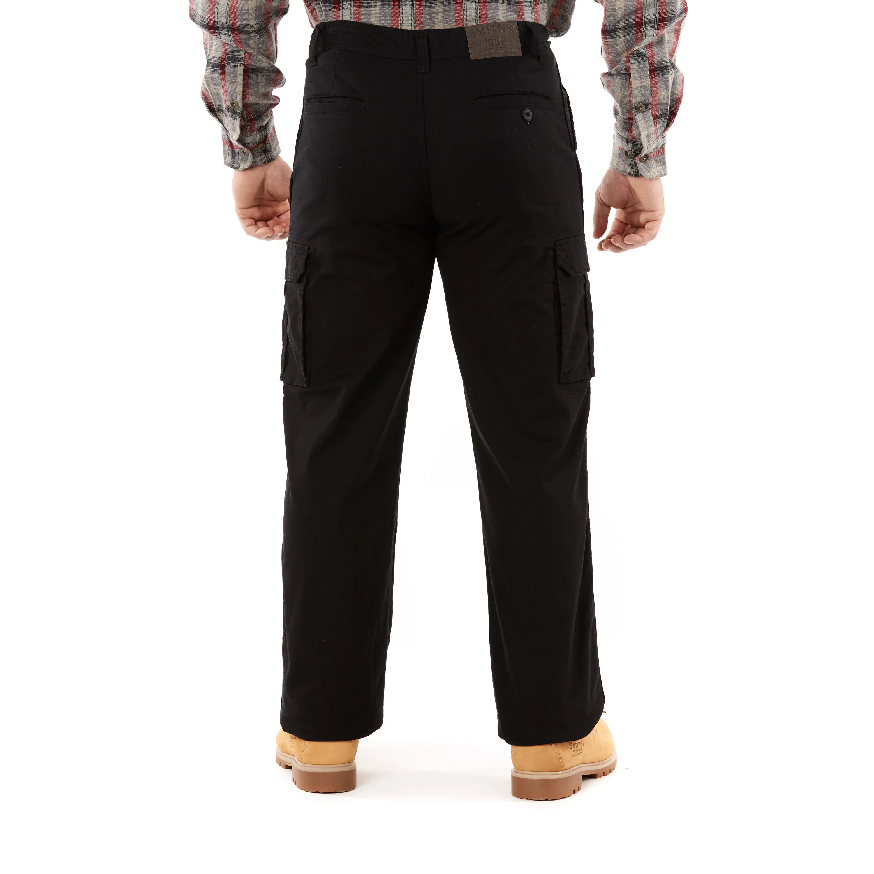 STRETCH FLEECE-LINED CANVAS CARGO PANT