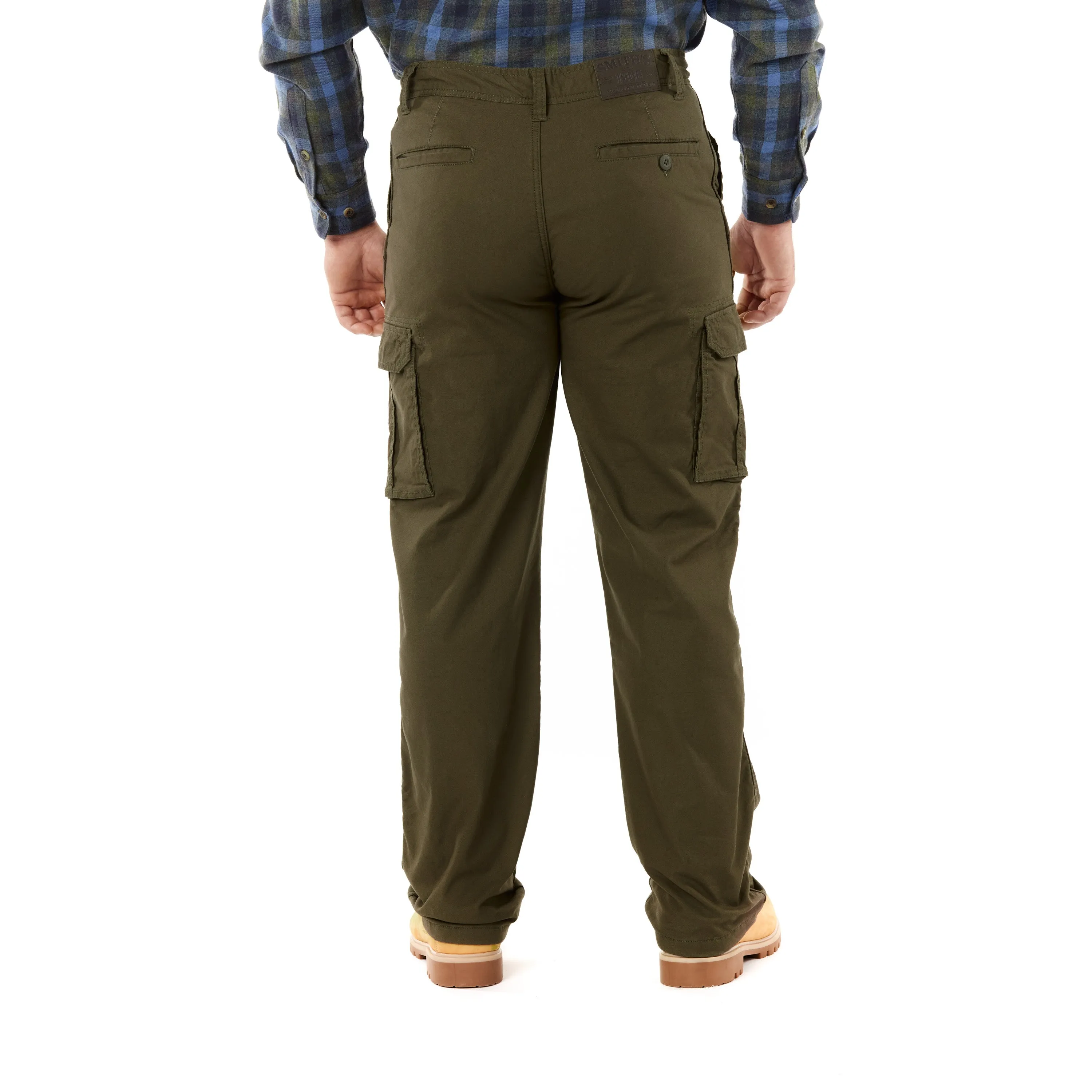 STRETCH FLEECE-LINED CANVAS CARGO PANT