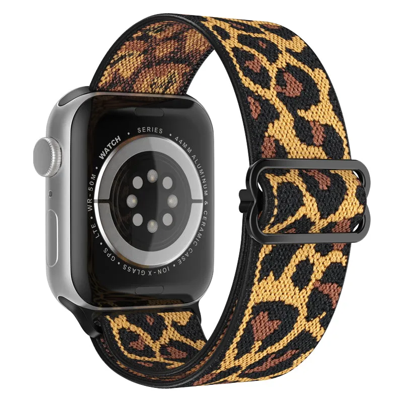 Stretchy Nylon Loop Band for Apple Watch 38/40/41mm & 42/44/45mm-Assorted Designs