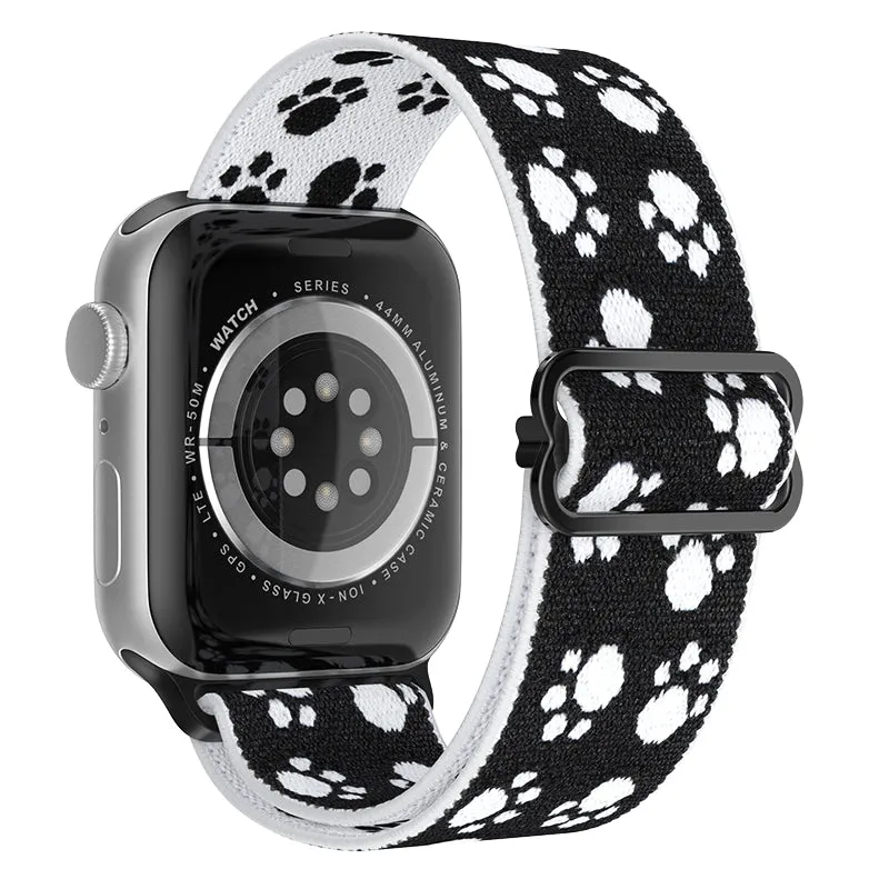 Stretchy Nylon Loop Band for Apple Watch 38/40/41mm & 42/44/45mm-Assorted Designs