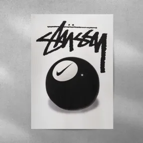 Stussy Pop Culture Aesthetic Metal Poster